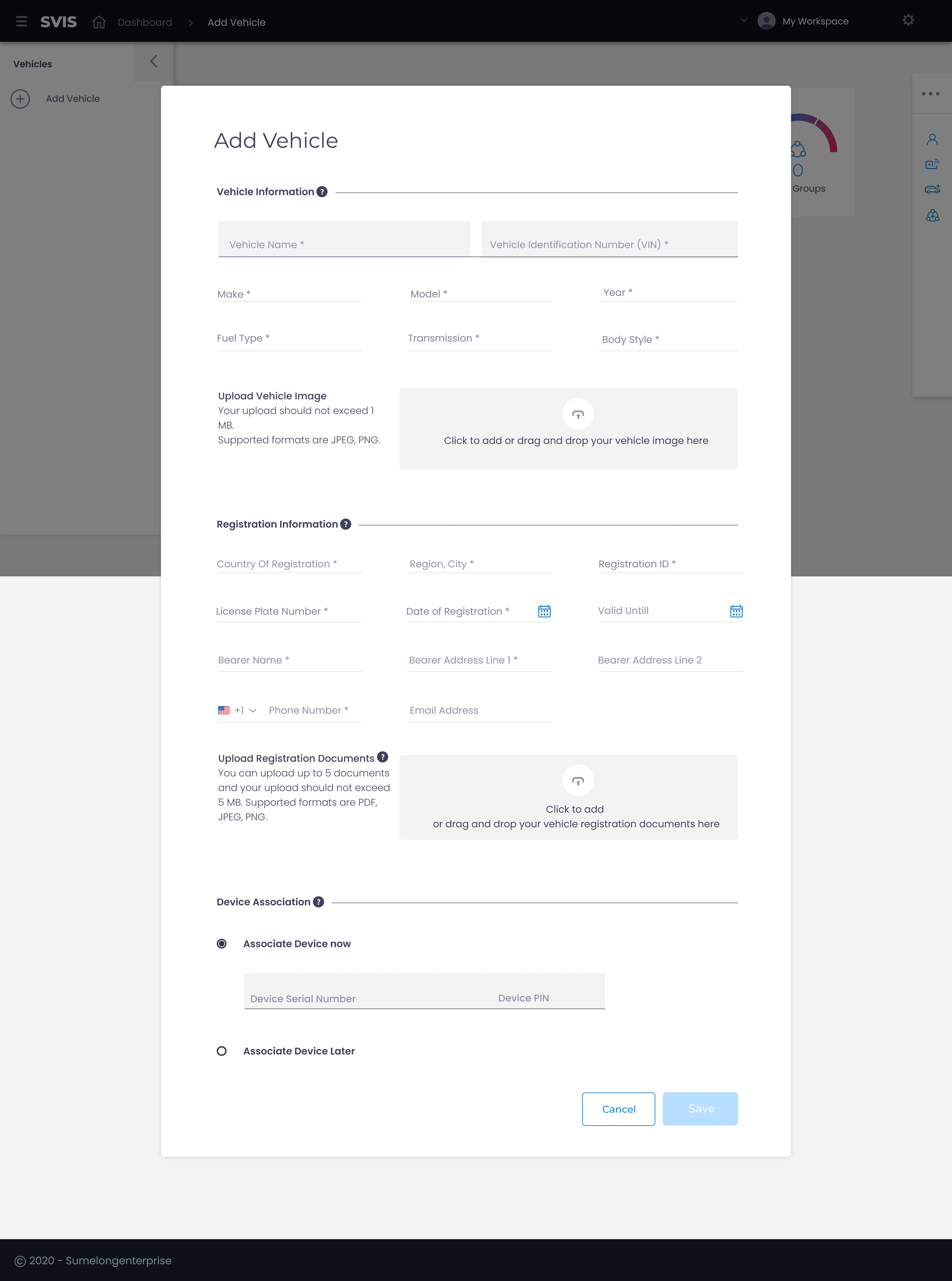 Add a vehicle (web)