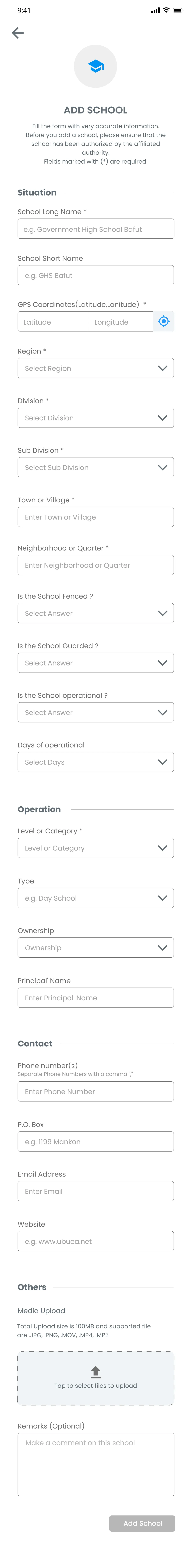 Soumettre un signalement (application mobile terrain)